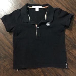 Burberry Baby Black Polo. Size 18 months